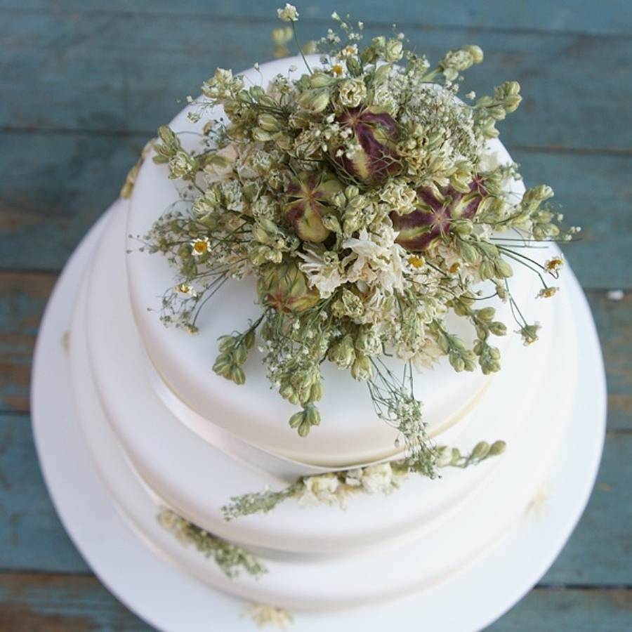Wild Meadow Dried Flower Cake Decoration By The Artisan ...