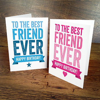 best friend birthday by a is for alphabet | notonthehighstreet.com