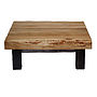 Oak And Iron Large Square Coffee Table, thumbnail 11 of 12