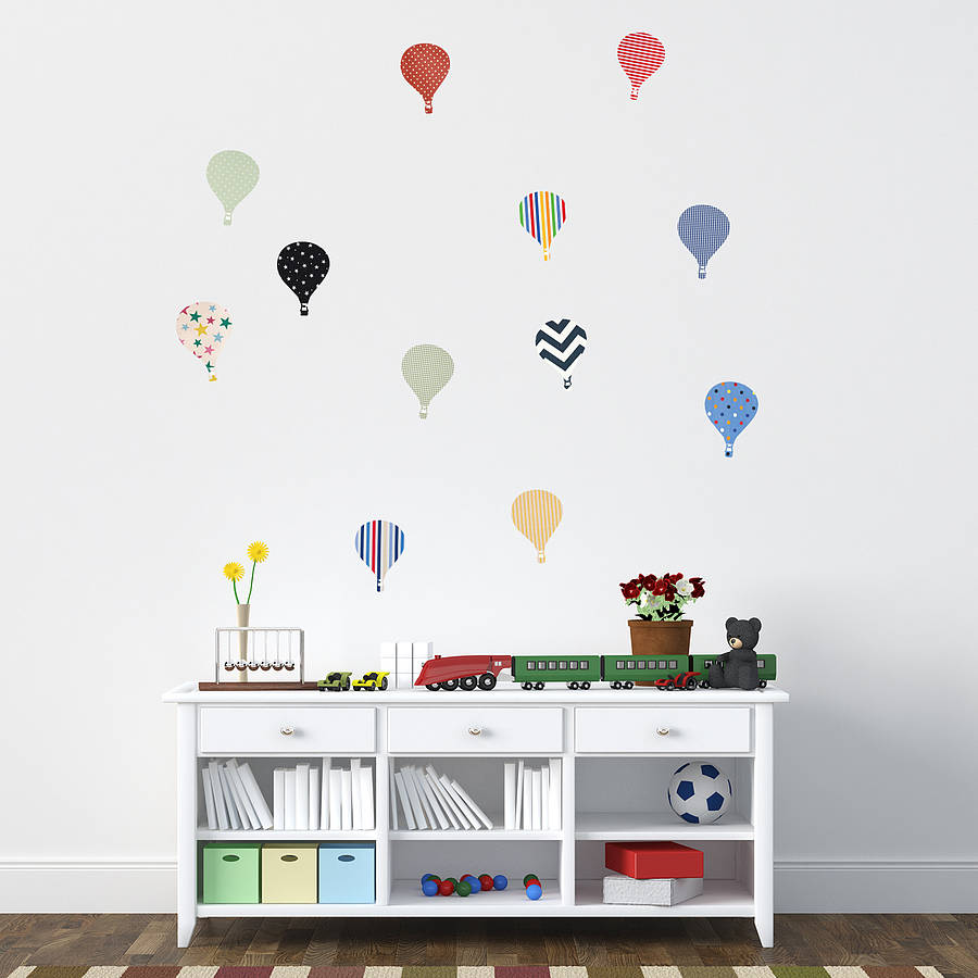 'children's Hot Air Balloon' Wall Stickers By Oakdene ...