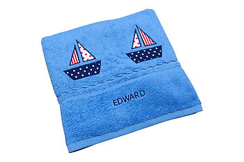 Personalised Blue Swimming Towel, 7 of 10