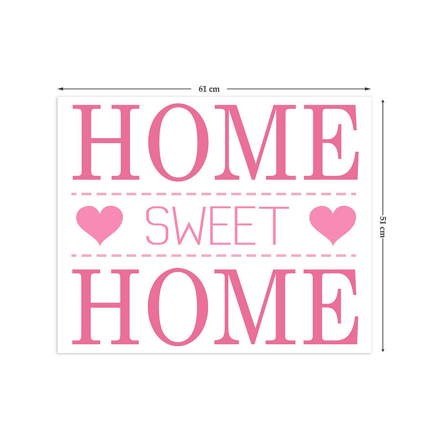 home sweet home wall stickers by the binary box ...