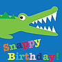 'Snappy Birthday' Crocodile Illustrated Birthday Card, thumbnail 2 of 3