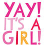 'YAY! It's a Girl!' New Baby Card, thumbnail 2 of 3
