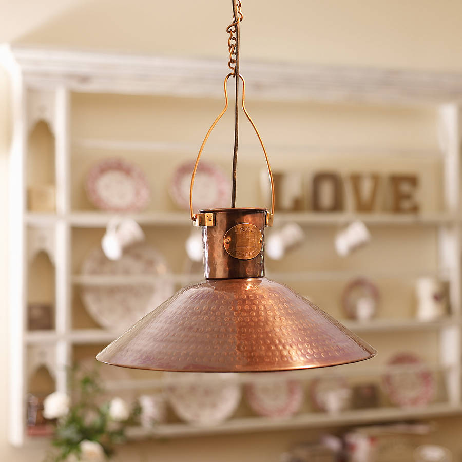 Hand Hammered Copper Pendant Lamp By Dibor ...