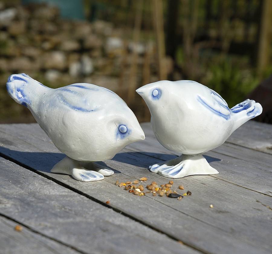 Decorative Garden Bird Sculpture By Tythegston Pottery Designed by