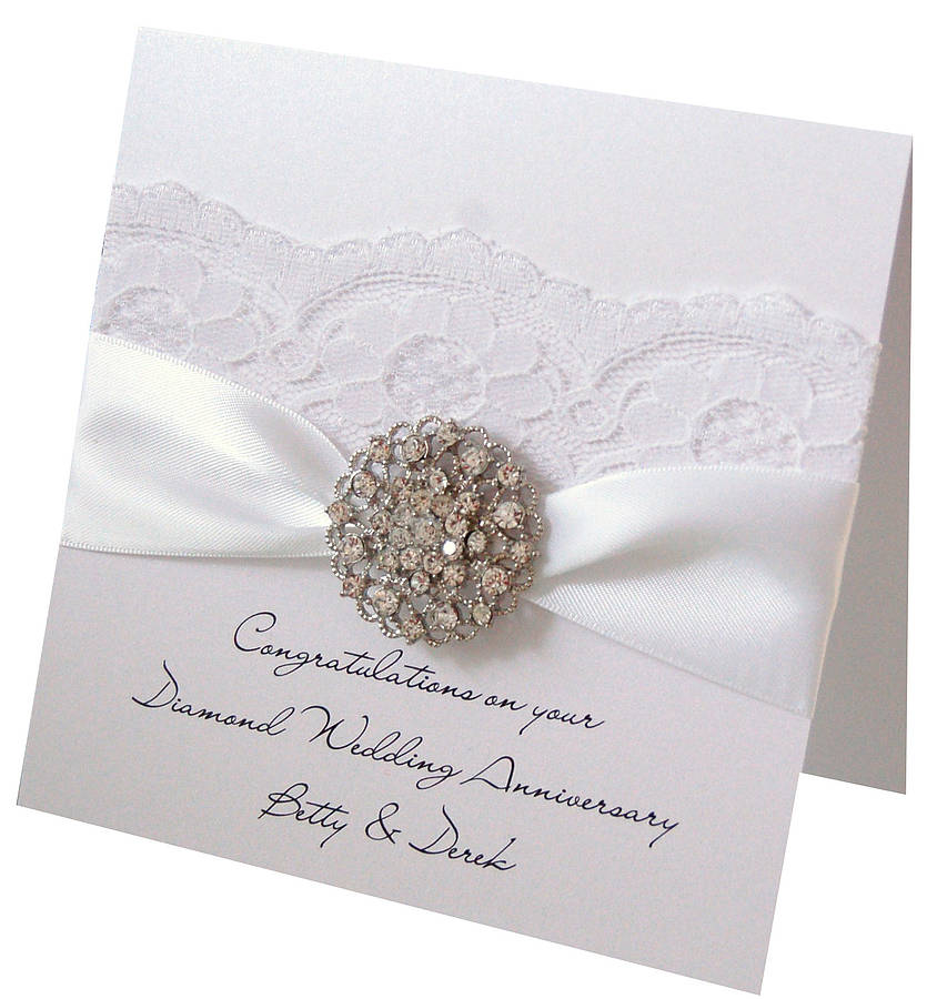 Original Opulence Diamond Wedding Anniversary Card 