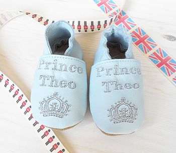 Personalised Prince Baby Shoes, 4 of 9