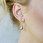 Grey Baroque Pearl Earrings, thumbnail 4 of 9