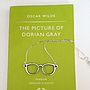 Oscar Wilde Geek Glasses Necklace, thumbnail 2 of 6