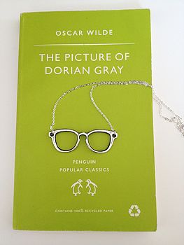Oscar Wilde Geek Glasses Necklace, 2 of 6