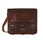 Leather Satchel With Front Pocket Midi, thumbnail 5 of 11