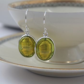 Murano Glass and Silver Oval Earrings, 9 of 12