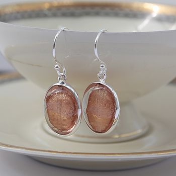 Murano Glass and Silver Oval Earrings, 10 of 12
