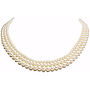 Classic Three Strand Pearl Necklace, thumbnail 1 of 2