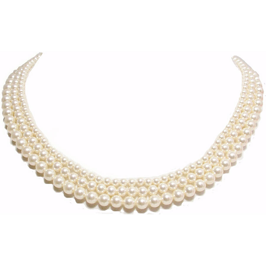 Classic Three Strand Pearl Necklace, 1 of 2