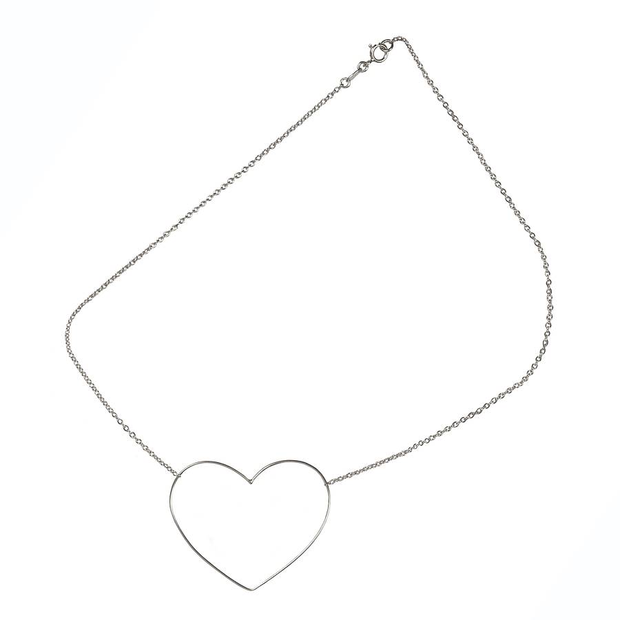 9ct White Gold 'Fil D'amour' Necklace, Large Model By Sibylle de ...