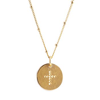9ct Gold Signature Engraved Cross Medal, 3 of 12