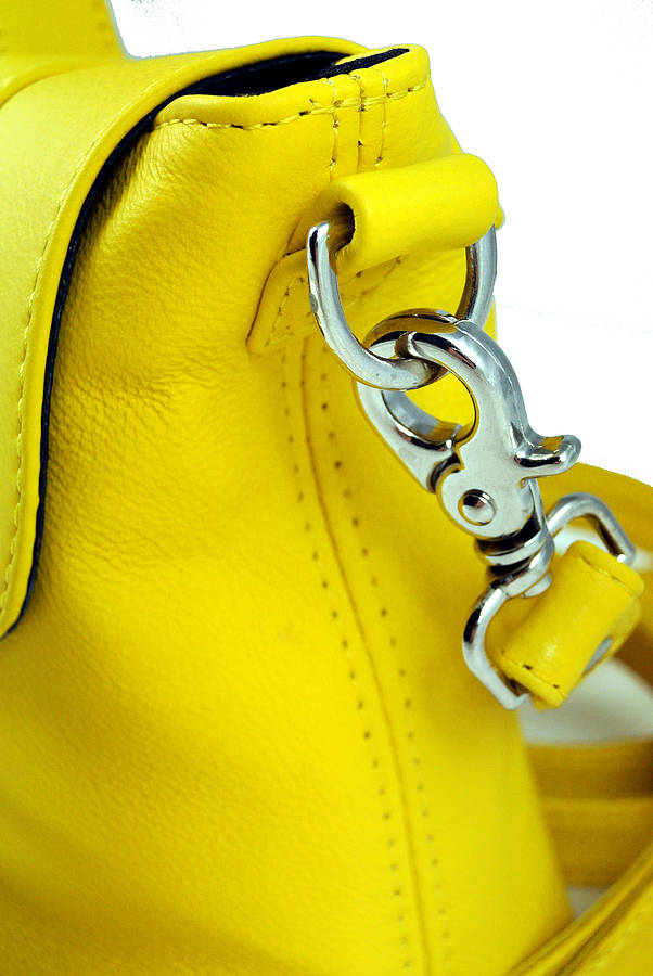 yellow mini 'satchel handbag by freeload leather accessories ...