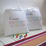 Childs Embroidered Drawstring Tidy Bag, thumbnail 1 of 4