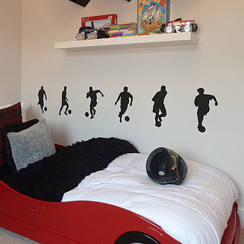 Set Of Six Footballer Wall Stickers, 2 of 4