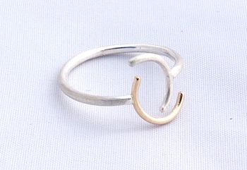 Silver And 9ct Gold Wishbone Ring By Julia Ann Davenport Jewellery ...