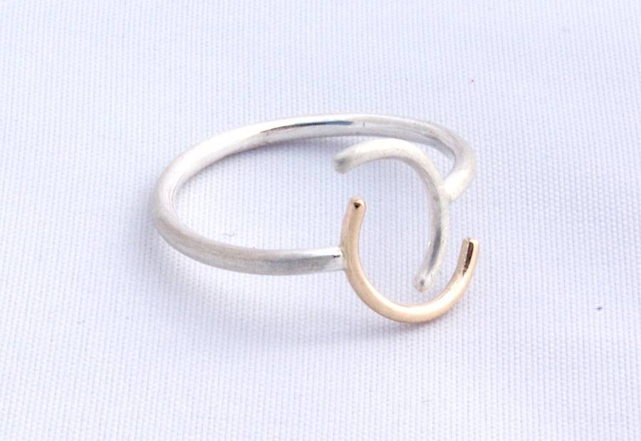 Silver And 9ct Gold Wishbone Ring By Julia Ann Davenport Jewellery ...