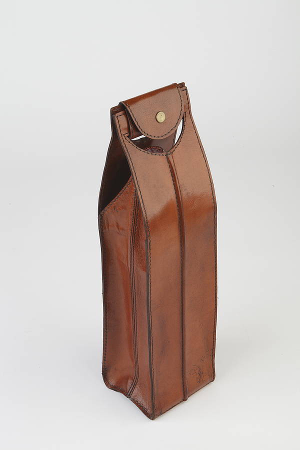Personalised Leather Wine Bottle Carrier By Life of Riley