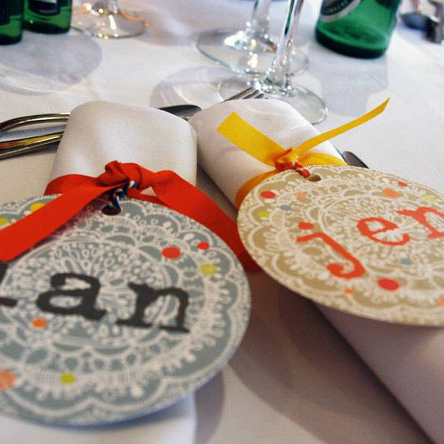 Bride Wedding Name Tag By rachael taylor