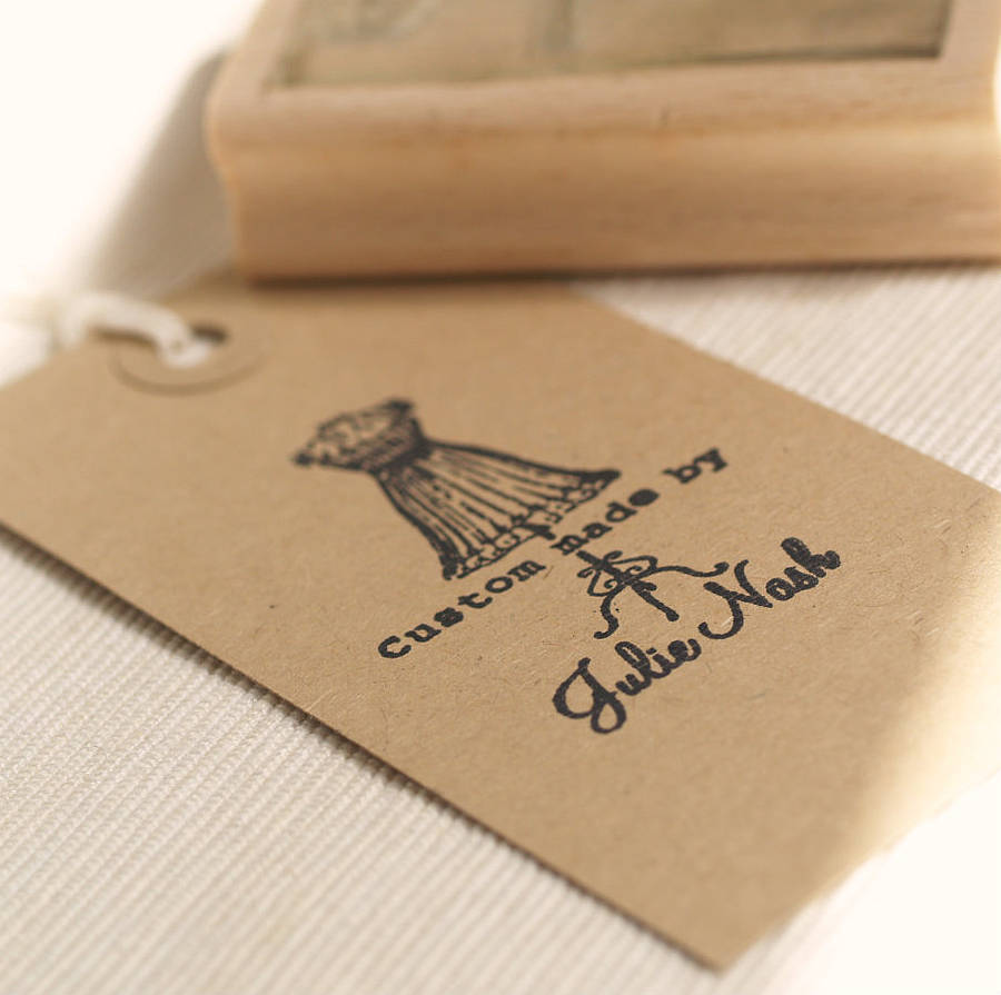Personalised 'custom Made By..' Stamp By Pretty Rubber Stamps
