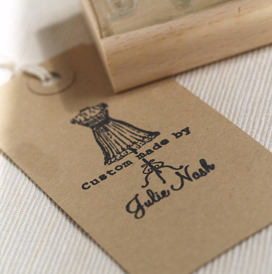 Personalised 'custom Made By..' Stamp By Pretty Rubber Stamps