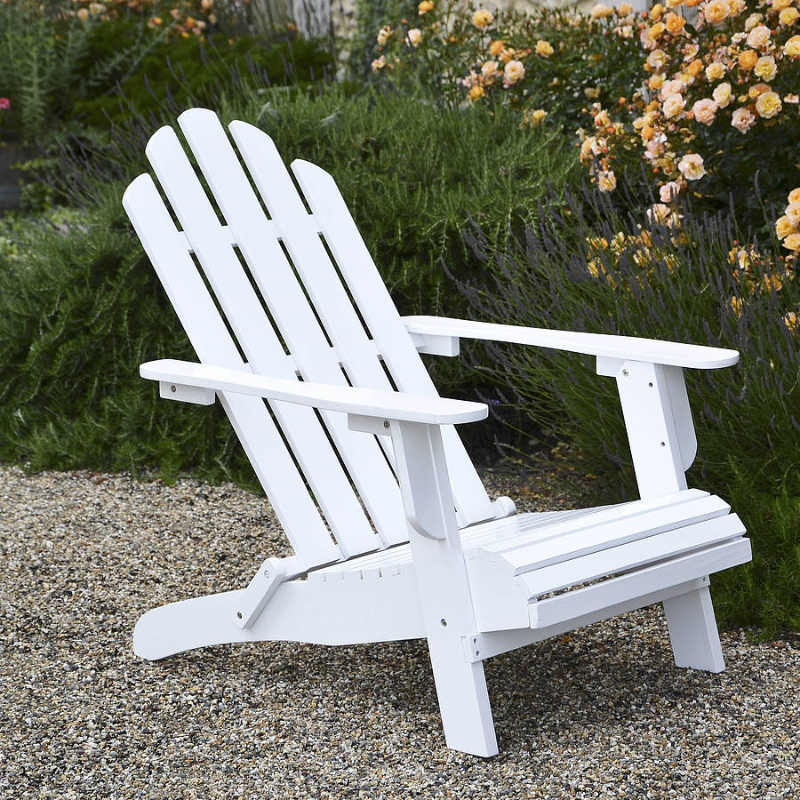 Adirondack Folding Chair, Painted White By Plant Theatre ...