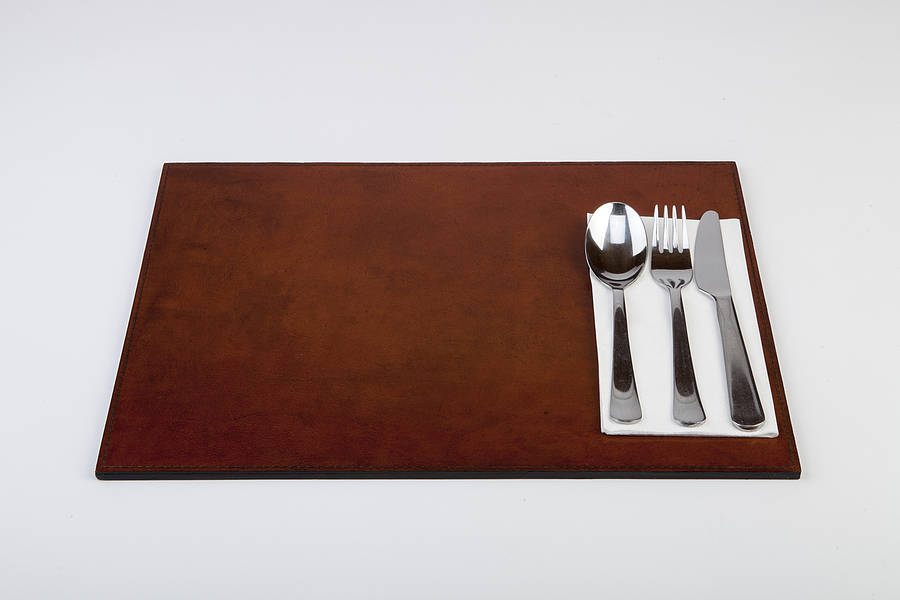 leather placemat set of four by life of riley