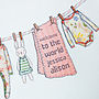 Personalised Welcome To The World Pink New Baby Print, thumbnail 8 of 12