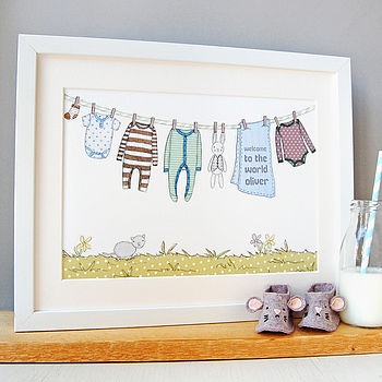Personalised Welcome To The World Blue New Baby Print, 2 of 12