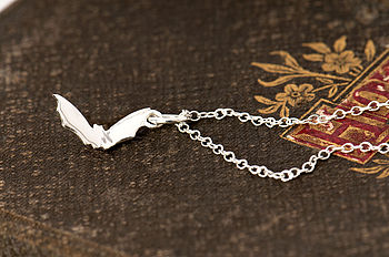 Bat Charm Necklace In Sterling Silver, 3 of 10