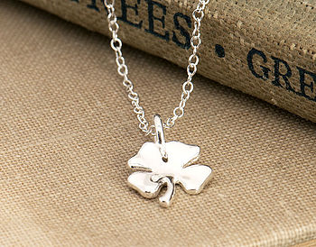 Lucky Clover Necklace In Silver Gold Or Rose Gold, 6 of 12