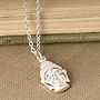 Buddha Head Necklace In Sterling Silver, thumbnail 3 of 10