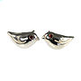 Silver Bird Ear Studs With Rubies, thumbnail 3 of 7