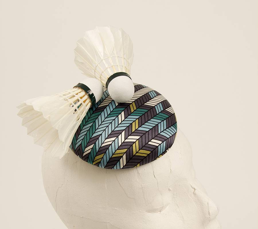Shuttlecock Geometric Pillbox Hat By The Headmistress