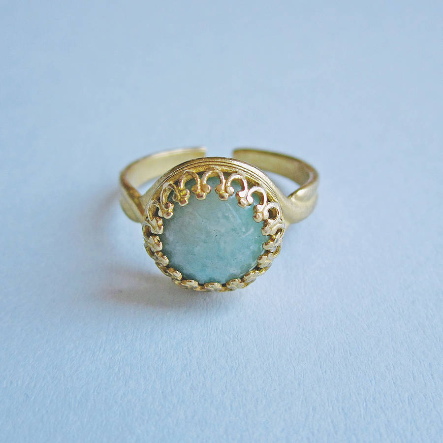 amazonite ring by eclectic eccentricity | notonthehighstreet.com