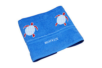 Personalised Blue Swimming Towel, 8 of 10