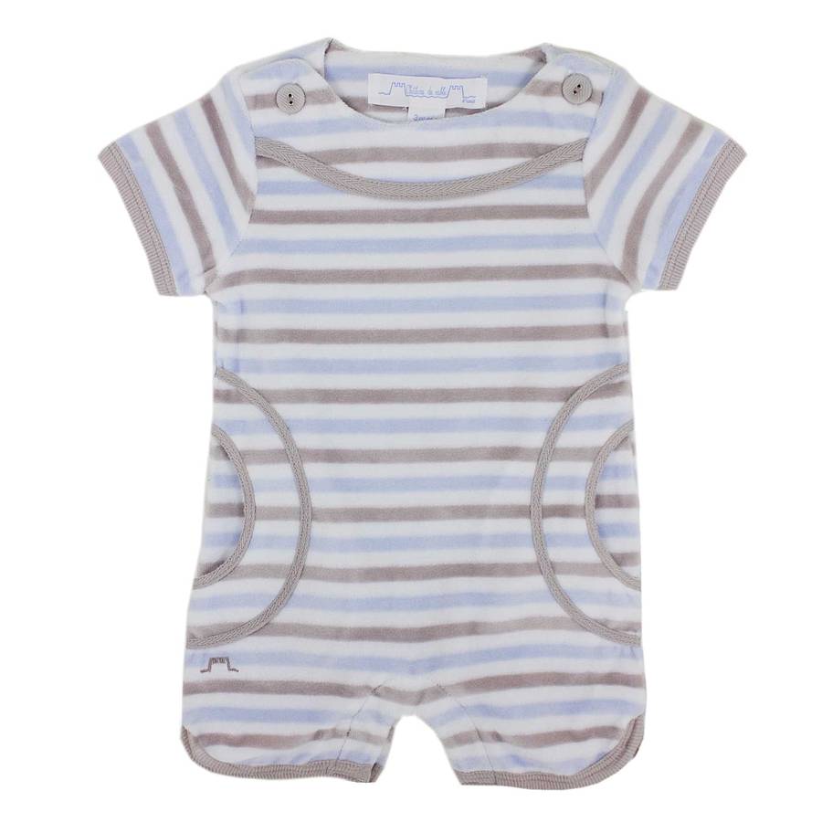 Newborn Baby Boy Striped Romper By Chateau de Sable
