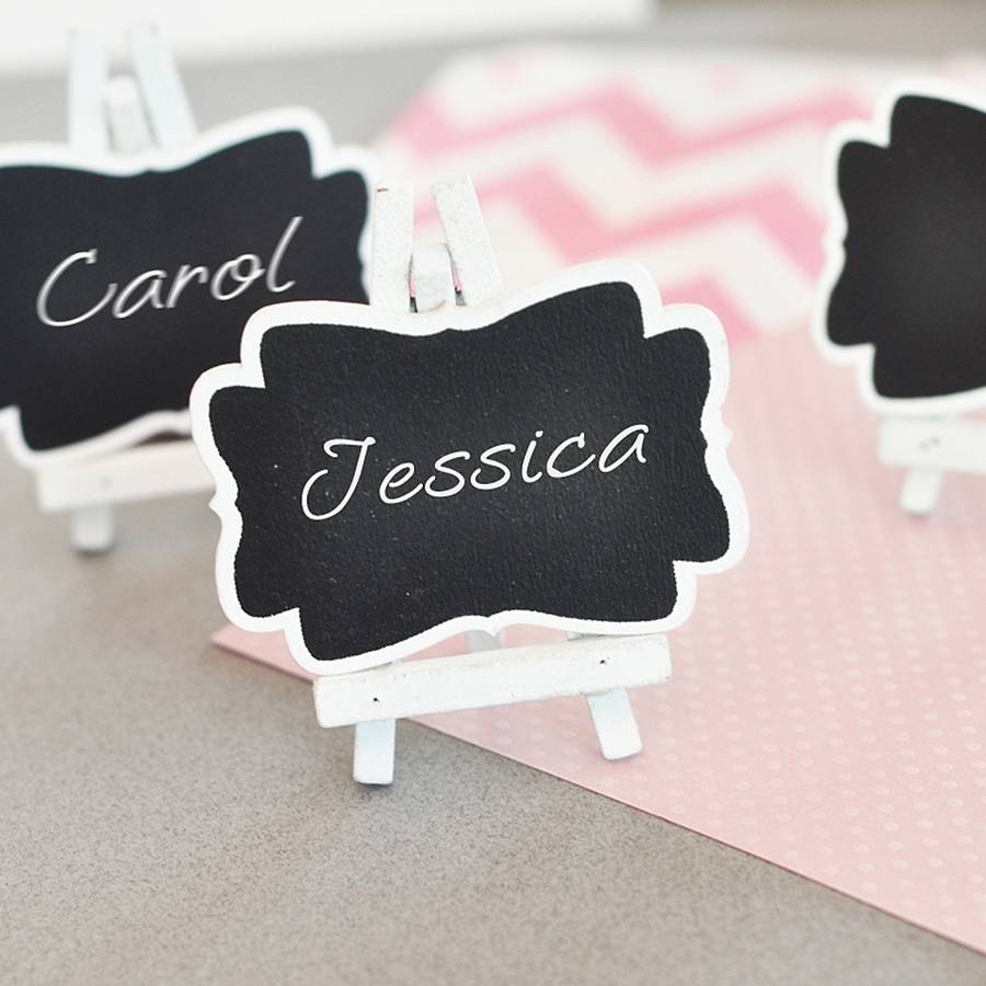 Set Of Three Framed Chalkboard Place Cards By Oli Zo Set Of Three Framed Chalkboard Place Cards