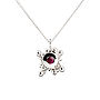 Silver Ruby Cluster Necklace, thumbnail 1 of 2