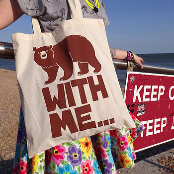 Bear Tote Bag 'Bear With Me', 3 of 3