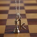 silver chess piece necklace by lily charmed | notonthehighstreet.com