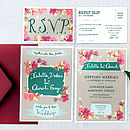 Honeysuckle Blossom Wedding Invites And Rsv Ps By Hollyhock Lane ...