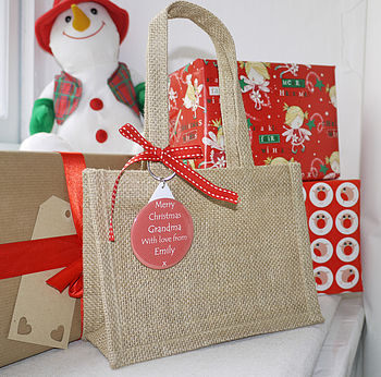Personalised Christmas Gift Bag & Keyring, 3 of 3