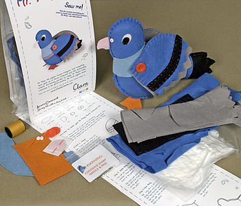 Mr Poop Pigeon Felt Sewing Kit, 6 of 6